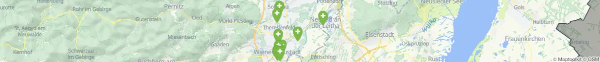 Kartenansicht für Apotheken-Notdienste in der Nähe von Zillingdorf (Wiener Neustadt (Land), Niederösterreich)